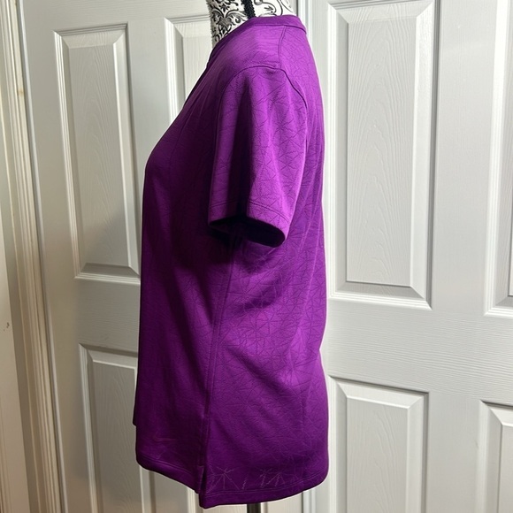 Nike Dri Fit Purple V Neck Collar Standard Fit M - Picture 3 of 6